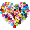 1 Box(400pcs) Pom Poms Craft Making Assorted Sizes & Colors High-elastic Good Quality Pom Poms Creative Craft DIY Material DIY-BC0001-02-1