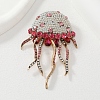 Jellyfish Alloy Rhinestones Tassel Brooches JEWB-S022-11C-1