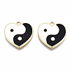 Rack Plating Alloy Enamel Pendants ENAM-T014-02A-RS-1