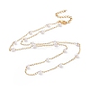 PVD Vacuum Plating 304 Stainless Steel Beaded Necklaces NJEW-E064-06G-1