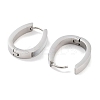304 Stainless Steel & Natural Shell Huggie Hoop Earrings for Women EJEW-C096-27A-P-2