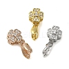 Rack Plating Brass Micro Pave Clear Cubic Zirconia Ice Pick Pinch Bails KK-K340-11-1