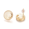 Real 18K Gold Plated Brass Stud Earring Findings KK-L180-119A-G-2