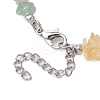 Natural Citrine & Tiger Eye & Green Aventurine Chip Beaded Necklaces NJEW-JN05099-01-5