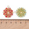 8Pcs 8 Colors AB Color Plated Glass Pendants PALLOY-MZ01314-3