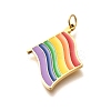 Pride 304 Stainless Steel Enamel Pendants STAS-B079-01G-09-2