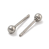 Tarnish Resistant 304 Stainless Steel with 201 Stainless Steel Smooth Round Ball Stud Earring Findings STAS-O004-08A-P-2