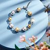 8-Petal 304 Stainless Steel Flower Bead Caps STAS-UN0007-39G-3