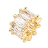 Real 18K Gold Plated Brass Micro Pave Cubic Zirconia European Beads KK-C170-32G-02-1