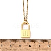 304 Stainless Steel Rolo Chain Pendant Necklaces NJEW-S444-01G-13-3