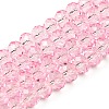 Transparent Baking Paint Glass Beads Strands LS-DGLA-A034-T8mm-D09-1