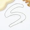 1.5mm Rack Plating Brass Oval Link Chain Necklaces for Women Men MAK-L044-25P-3