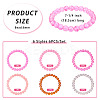 6Pcs 6 Styles 8mm Glass Round Beaded Stretch Bracelet Sets BJEW-TAC0023-4