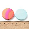 UV Plating Rainbow Iridescent Acrylic Beads OACR-A029-17-3