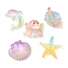 Mmarine Organism Transparent Resin Cabochons RESI-H041-03-1