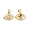 Brass Micro Pave Cubic Zirconia Pendants ZIRC-F134-16G-1