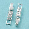 Brass Pave Clear Cubic Zirconia Watch Band Clasps KK-Q804-26S-3