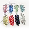 100Pcs 10 Colors UV Plating Rainbow Iridescent Transparent Acrylic Pendants PACR-CJ0001-31-7