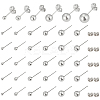 36 Pairs 6 Style 304 Stainless Steel Ball Stud Earrings STAS-DC0003-70-1