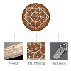 Creative Natural Wooden Wall Hanging Decoration AJEW-WH0331-008-3