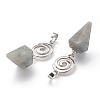 Natural Labradorite Pendants G-O194-02-3