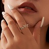 925 Sterling Silver with Natural Freshwater Beads adjustable Finger Ring for Women RJEW-M073-02G-2