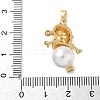 Christmas Brass Micro Pave Cubic Zirconia Enamel Pendants KK-K305-10B-G-3