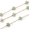 Handmade Natural Green Aventurine Beaded Chains CHC-E019-02D-1