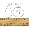 75Pcs 5 Styles 304 Stainless Steel Wire Pendants FIND-FS0002-25-5