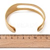 304 Stainless Steel Cuff Bangles for Women BJEW-B123-01G-3