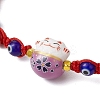 Adjustable Lanmpword Evil Eye Braided Bead Bracelet BJEW-JB11059-04-3