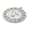 Non-Tarnish 304 Stainless Steel Pendants STAS-B054-09P-2