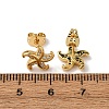 Brass Micro Pave Clear Cubic Zirconia Stud Earrings EJEW-D328-04G-04-5