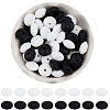 140Pcs 2 Colors Food Grade Eco-Friendly Silicone Abacus Beads SIL-SC0013-71-1