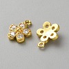 Brass with Cubic Zirconia Charms KK-WH0095-13G-2