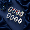 8Pcs 4 Styles Rhinestone Tennis Chains Stretch Ring for Women RJEW-HY0001-07A-3