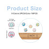 18Pcs 9 Colors Transparent Acrylic Enamel Beads TACR-TA0001-15-3