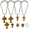 12Pcs 4 Styles Zinc Tibetan Style Alloy Pendants FIND-SP0004-40AB-1