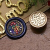 Christmas Series Wax Seal Brass Stamp Head LS-AJEW-M037-01G-18-1