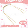 Glass Pearl Beads High-heeled Shoelaces HJEW-OC00059-2