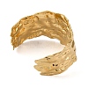 Fashionable Texture Ion Plating(IP) 304 Stainless Steel Cuff Bangles for Women BJEW-D048-05G-3