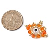 Seed Beads Beaded Charms PALLOY-MZ00344-04-2