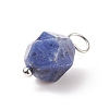 Faceted Natural Sodalite Pendants PALLOY-JF01694-02-3