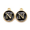 Golden Plated Alloy Charms LS-X-ENAM-S118-02N-1