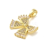Brass Micro Pave Cubic Zirconia Pendants KK-E105-01G-01-2