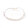 Adjustable Waxed Cotton Cord Bracelets BJEW-JB05064-01-2