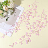 Polyester Flower Embroider Thread Iron on/Sew On Patches PATC-WH20017-19J-3