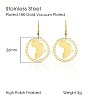 African Map Shape Dangle Earrings DG1061-5-1