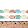 Natural Lemon Quartz & Flower Amazonite & Sunstone Beads Strands G-N358-02A-08-5