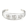 Non-Tarnish 304 Stainless Steel Hollow Open Cuff Bangles BJEW-Q348-03P-04-2